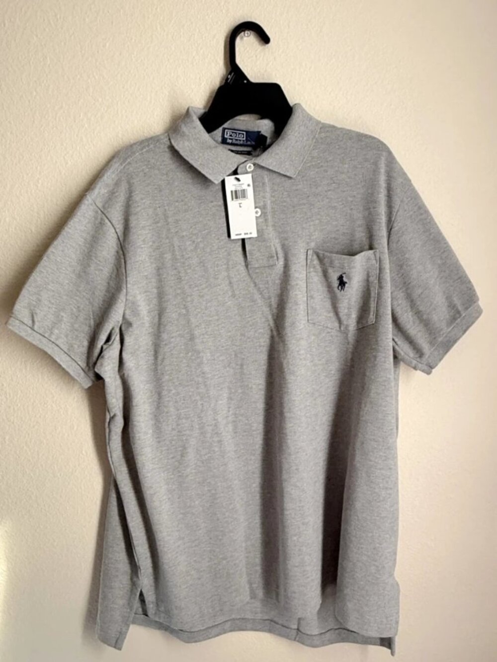 Polo Ralph Lauren Men's The Big Shirt Polo Cotton Grey Heather Size L NWT - Picture 14 of 14